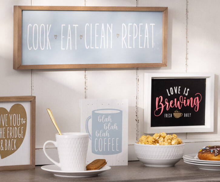 Creative Kickstart Transfers shown on finished projects.